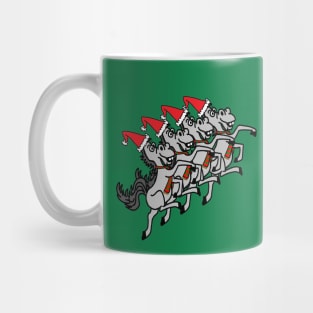 Can-Can Christmas dancing horses Mug